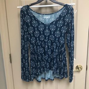 Fit and flare ribbed sweater